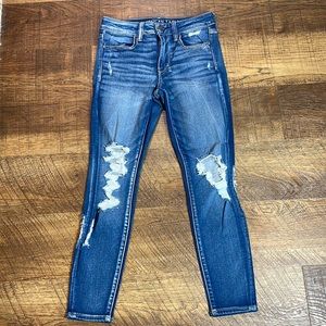 American Eagle NE(X)T Level Stretch Distressed Jegging Size US6 Short-0040